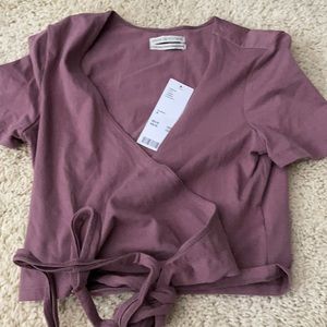mauve cross tie top